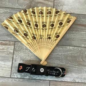 Tito’s dog collar with Tito’s fan